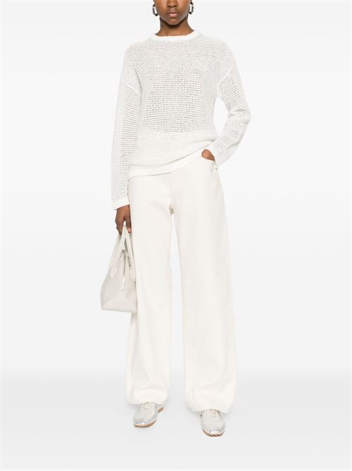 Maglia donna bianco avorio Fabiana Filippi | MAD276F534M120VR1